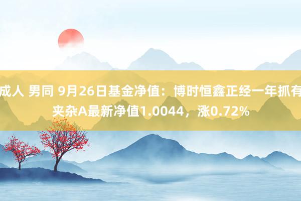 成人 男同 9月26日基金净值：博时恒鑫正经一年抓有夹杂A最新净值1.0044，涨0.72%