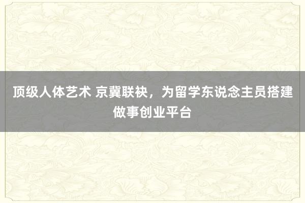 顶级人体艺术 京冀联袂，为留学东说念主员搭建做事创业平台