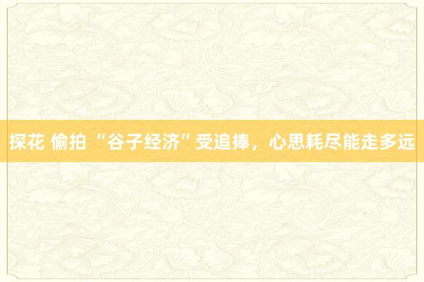 探花 偷拍 “谷子经济”受追捧，心思耗尽能走多远