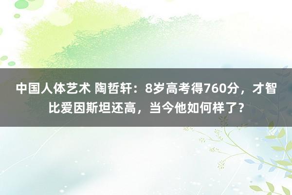 中国人体艺术 陶哲轩：8岁高考得760分，才智比爱因斯坦还高，当今他如何样了？