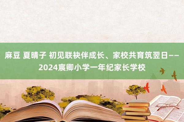 麻豆 夏晴子 初见联袂伴成长、家校共育筑翌日——2024宸卿小学一年纪家长学校