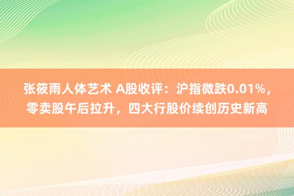张筱雨人体艺术 A股收评：沪指微跌0.01%，零卖股午后拉升，四大行股价续创历史新高