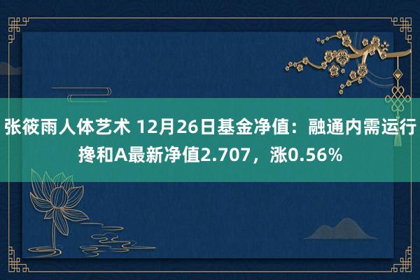 张筱雨人体艺术 12月26日基金净值：融通内需运行搀和A最新净值2.707，涨0.56%