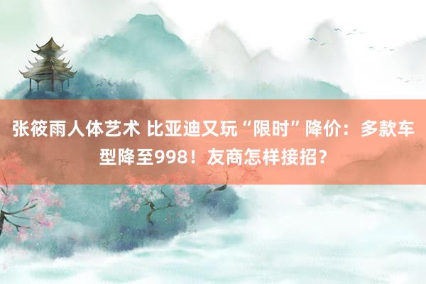 张筱雨人体艺术 比亚迪又玩“限时”降价：多款车型降至998！友商怎样接招？