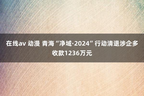 在线av 动漫 青海“净域·2024”行动清退涉企多收款1236万元