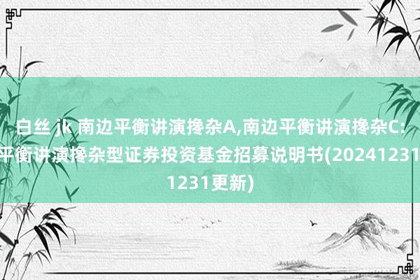 白丝 jk 南边平衡讲演搀杂A,南边平衡讲演搀杂C: 南边平衡讲演搀杂型证券投资基金招募说明书(20241231更新)