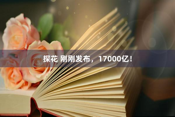 探花 刚刚发布，17000亿！