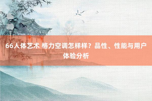 66人体艺术 格力空调怎样样？品性、性能与用户体验分析
