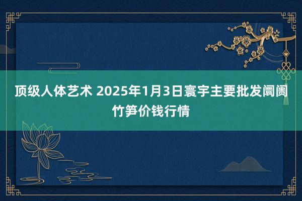 顶级人体艺术 2025年1月3日寰宇主要批发阛阓竹笋价钱行情