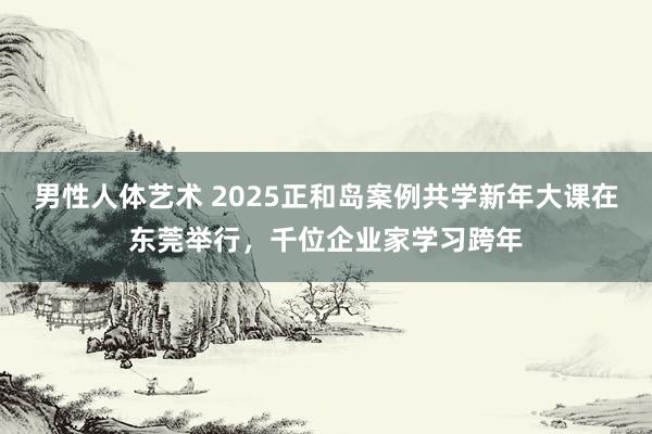 男性人体艺术 2025正和岛案例共学新年大课在东莞举行，千位企业家学习跨年