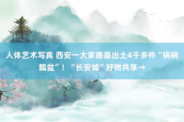 人体艺术写真 西安一大家唐墓出土4千多件“锅碗瓢盆”！“长安城”好物共享→