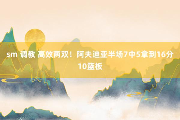 sm 调教 高效两双！阿夫迪亚半场7中5拿到16分10篮板