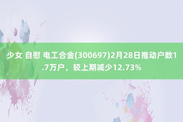 少女 自慰 电工合金(300697)2月28日推动户数1.7万户，较上期减少12.73%
