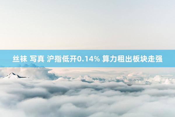 丝袜 写真 沪指低开0.14% 算力租出板块走强