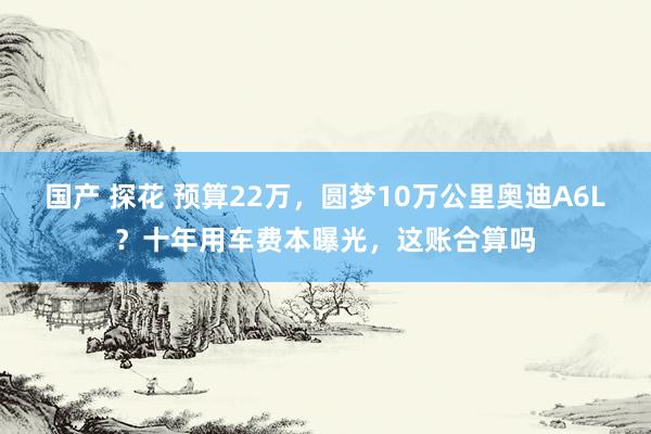 国产 探花 预算22万，圆梦10万公里奥迪A6L？十年用车费本曝光，这账合算吗