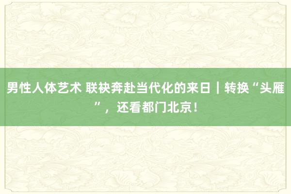男性人体艺术 联袂奔赴当代化的来日｜转换“头雁”，还看都门北京！