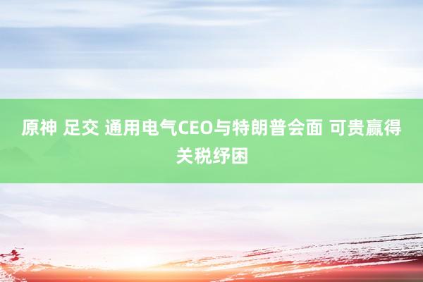 原神 足交 通用电气CEO与特朗普会面 可贵赢得关税纾困