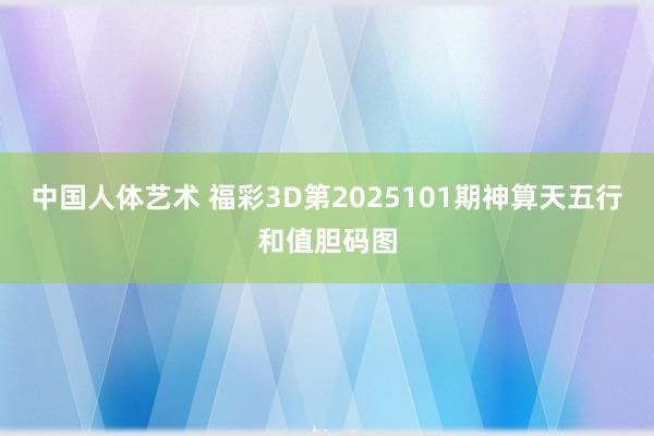 中国人体艺术 福彩3D第2025101期神算天五行和值胆码图